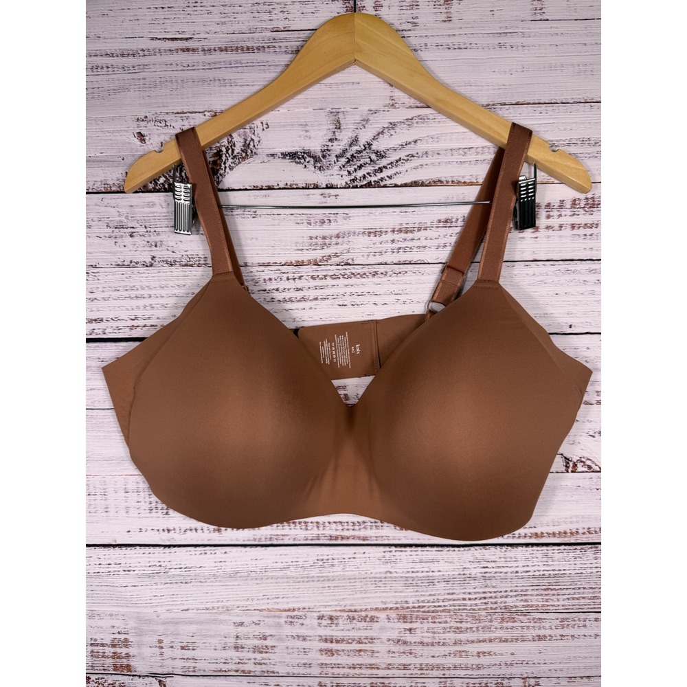 Knix WingWoman Wireless Bra Women 46G Brown Contour Seamless Comfort
